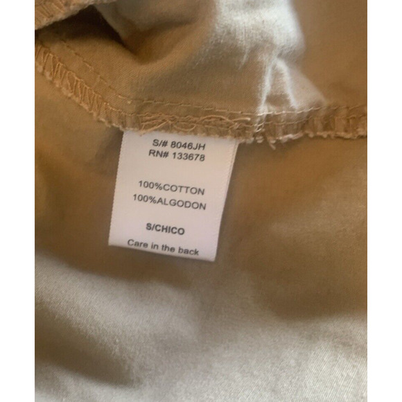 Love Tree Free People Canvas Cargo Coat Womens Small Cream Hooded Utility Jacket - Picture 8 of 14